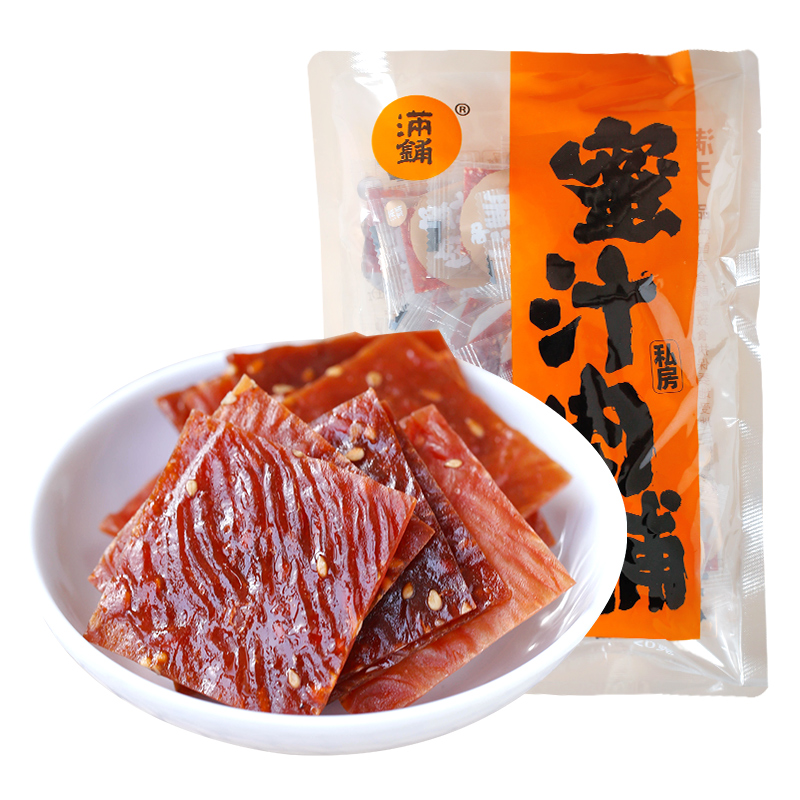 【券后价:6.9元】 6万单包邮！满铺手撕肉脯20包