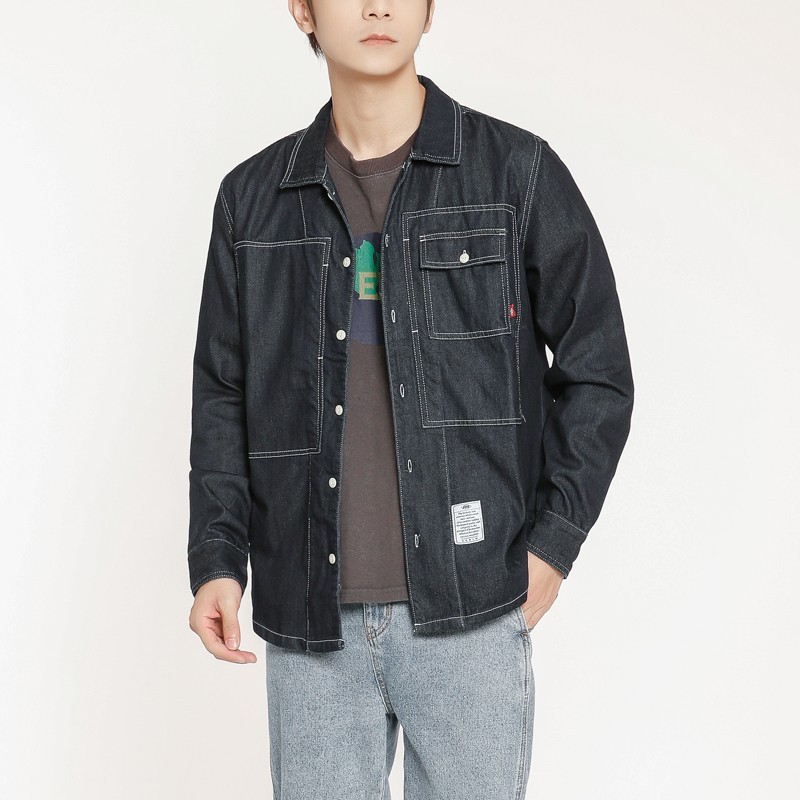 【券后价:40元】 秋冬男纯棉保暖衬衣牛仔长袖衬衫 - 角斗士服饰旗舰店