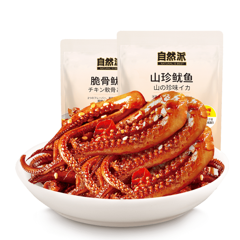 【券后价:15.8元】 【自然派】香辣脆骨鱿鱼须60g*2包 - 自然派旗舰店