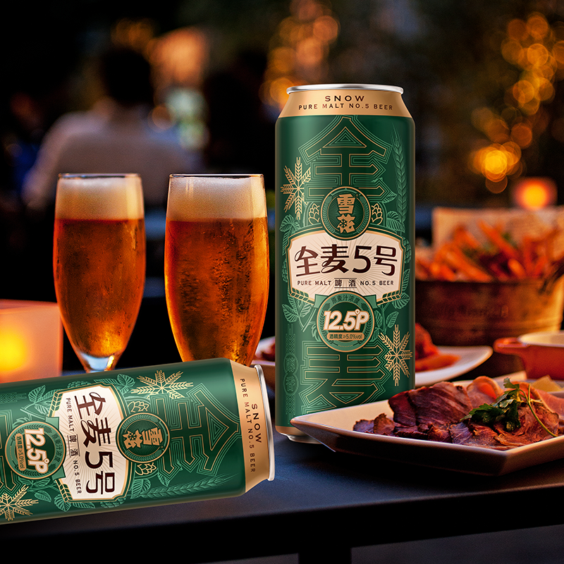 【券后价:65元】 雪花啤酒全麦5号500ml*12听整箱 - 雪花啤酒官方旗舰店