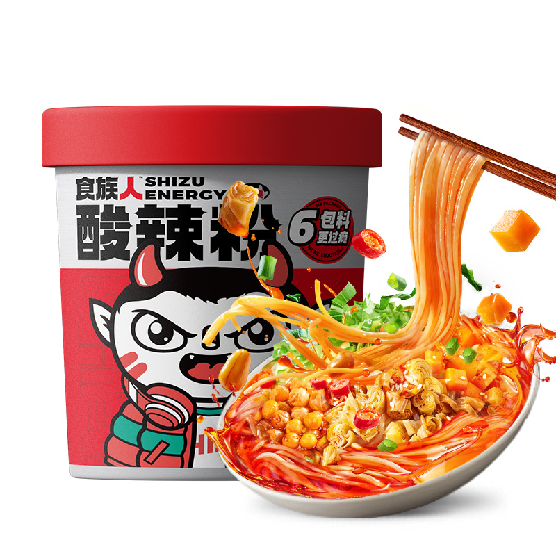 【券后价:44.9元】 食族人酸辣粉红薯粉丝重庆方便速食免煮冲泡 - 食族人食品专营店