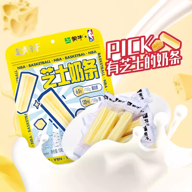 【券后价:24.9元】 【拍5件】蒙牛奶酪芝士奶条108g*5袋 - 爱氏晨曦奶酪旗舰店