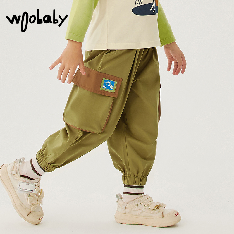 【券后价:109元】 woobaby儿童裤子工装裤运动裤 - woobaby旗舰店