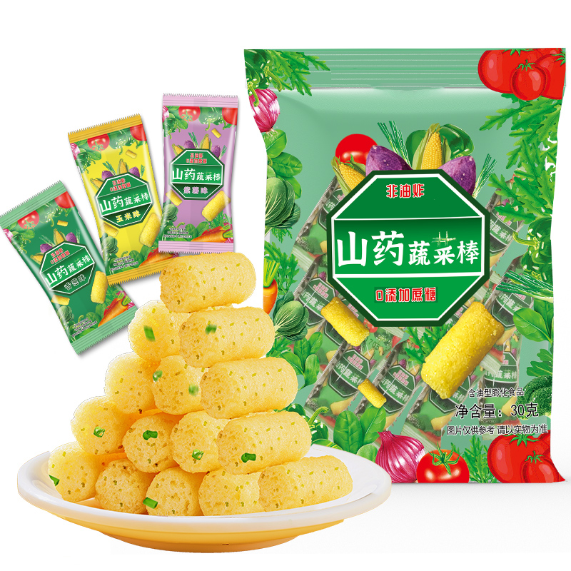 【券后价:4元】 【拍4件】聪师傅山药蔬菜棒加购3款到手1元