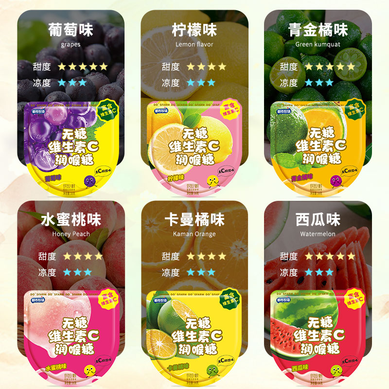 【券后价:9.9元】 【拍8件】都市牧场无糖薄荷糖共8袋