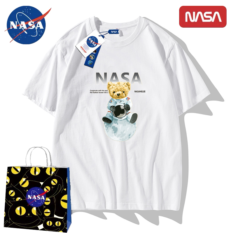 【券后价:29.9元】 NASA联名款宽松短袖夏季纯棉短袖 - NASA联名国潮线上店