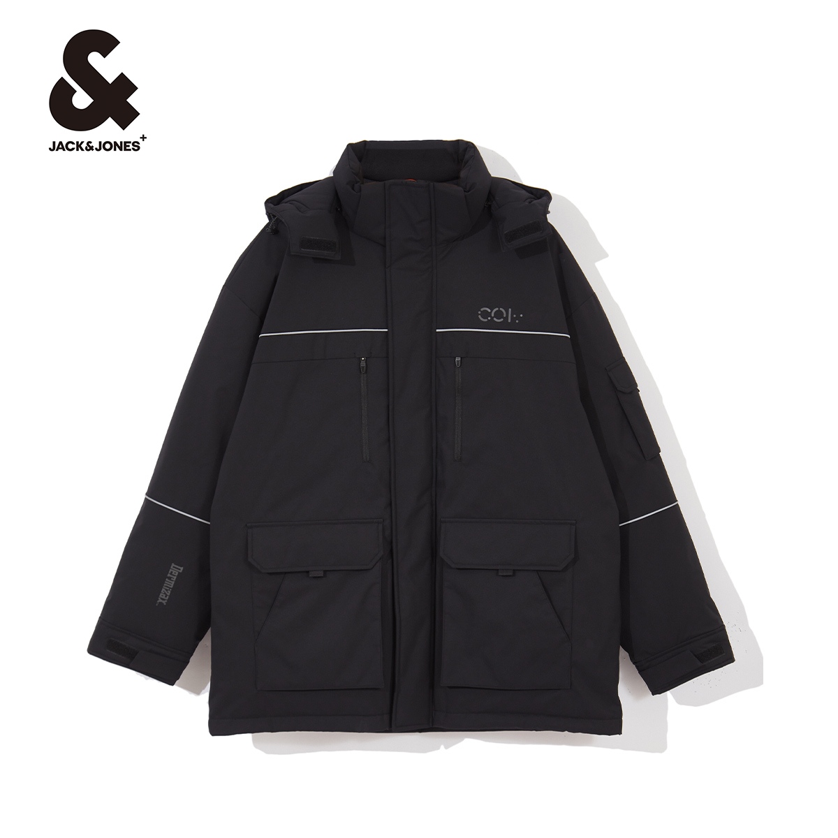 【券后价:1099元】 杰克琼斯冬季情侣款鹅绒中长款羽绒服 - JackJones官方旗舰店