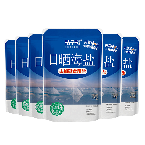 【券后价:9.9元】 【可签到】桔子树无碘海盐320g*6袋