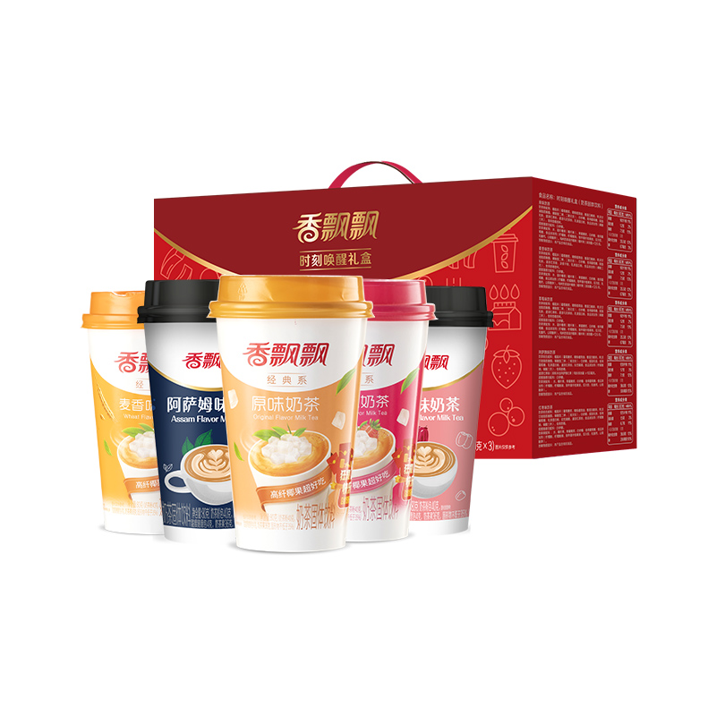 【券后价:47.9元】 3猫卡！香飘飘奶茶时刻唤醒礼盒80g*15杯 - 天猫超市