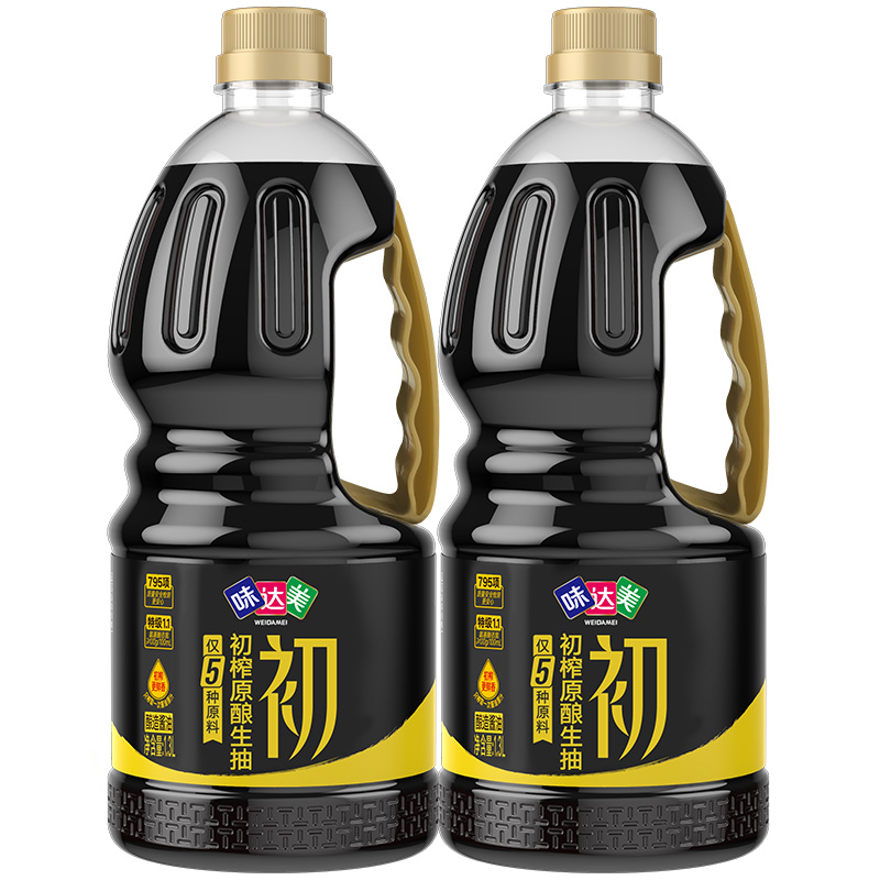 【券后价:19.8元】 【欣和】味达美零添加酱油1.3L*2瓶 - 欣和官方旗舰店
