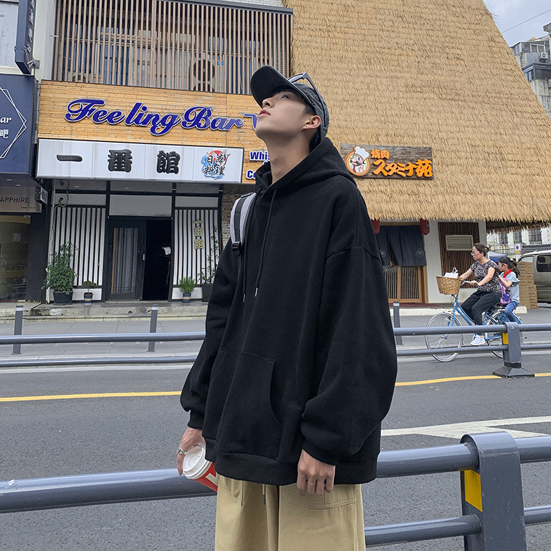 【券后价:21元】 港仔连帽卫衣韩版宽松百搭情侣 - 港仔文艺男