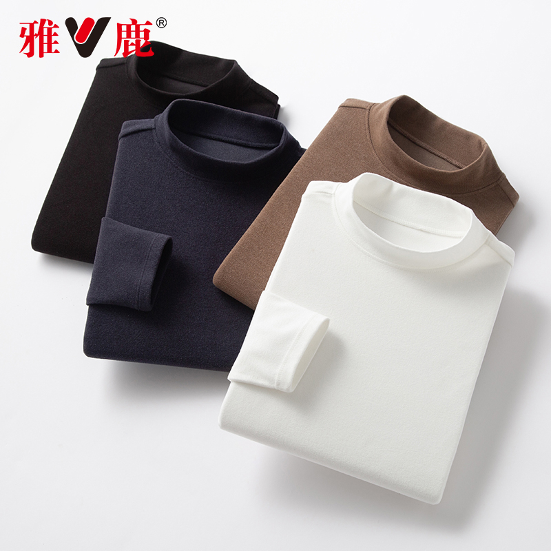 【券后价:39.9元】 【雅鹿】男子半高领加绒针织衫 - 雅鹿润京专卖店