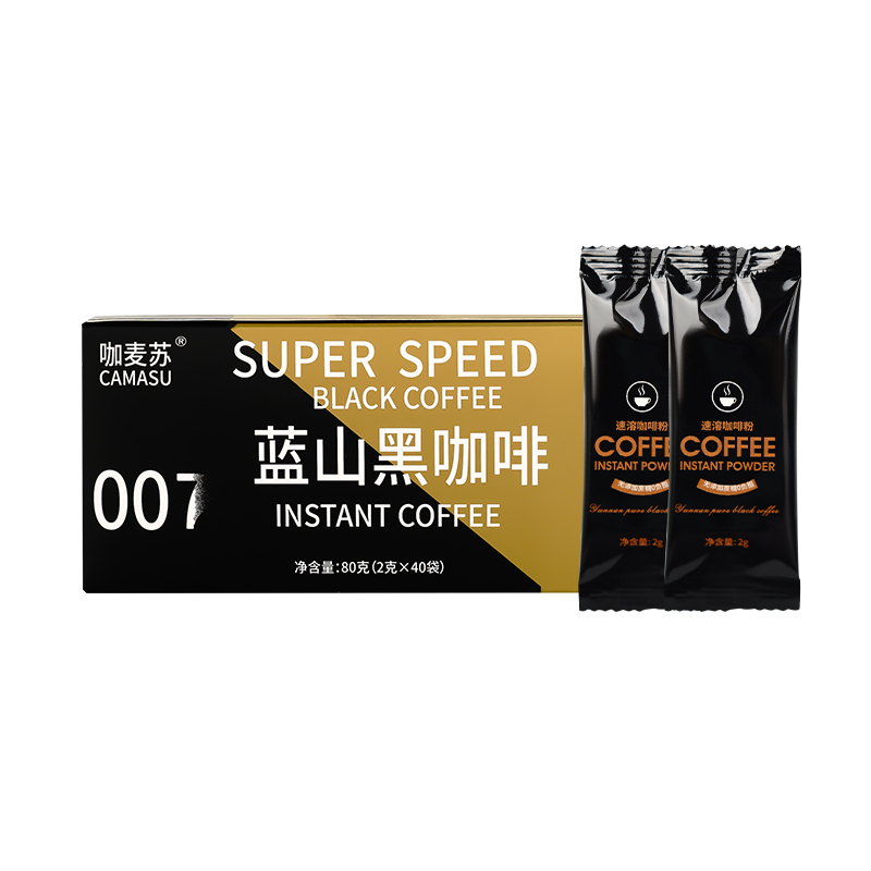 【券后价:5.9元】 【咖麦苏】蓝山黑咖啡2g*40袋