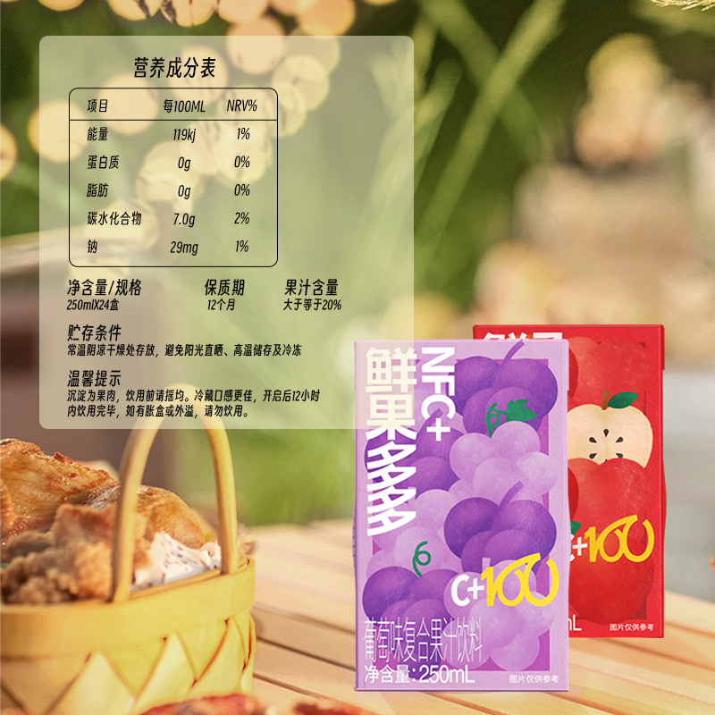 【券后价:14.8元】 华洋果汁鲜果多多250ml*24盒 - 华洋饮品旗舰店