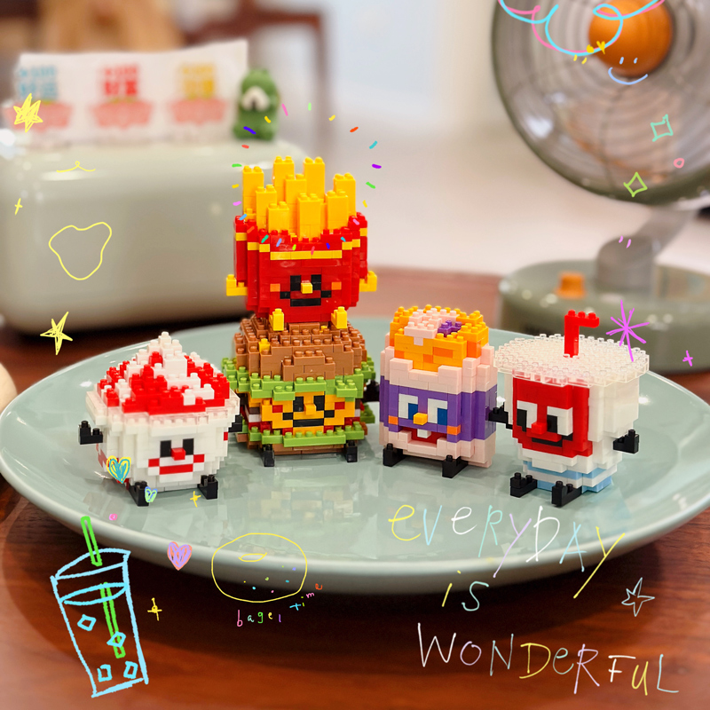【券后价:2.6元】 天降到手2.6+签到！儿童汉堡薯条积木玩具 - 潮乐创旗舰店