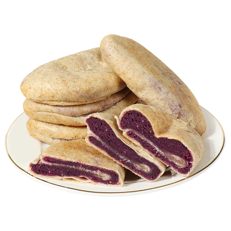 【券后价:6.9元】 【黑盒+签到】紫薯芋泥大饼一箱约220g