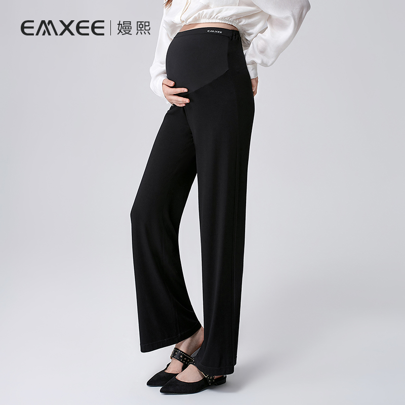 【券后价:132.43元】 嫚熙孕妇秋冬丝绒阔腿裤 - emxee嫚熙官方旗舰店