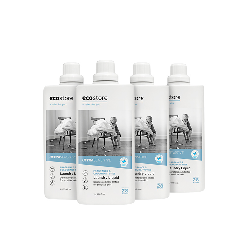 【券后价:376元】 ecostore高浓缩婴儿洗衣液1L*4 - ecostore海外旗舰店