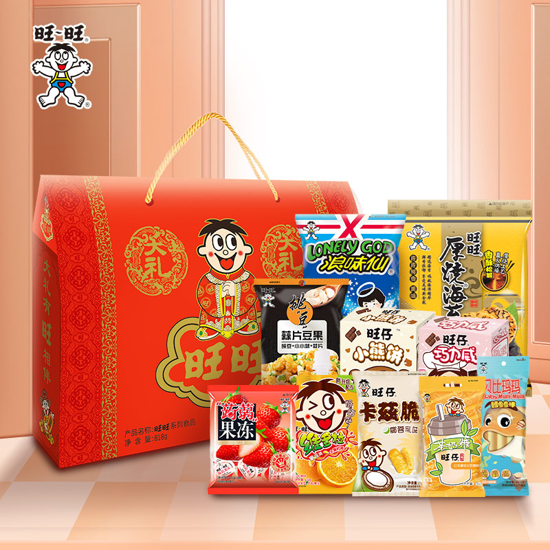 【券后价:75.92元】 旺旺旺旺零食小吃大礼包818g - 旺铺优品企业店
