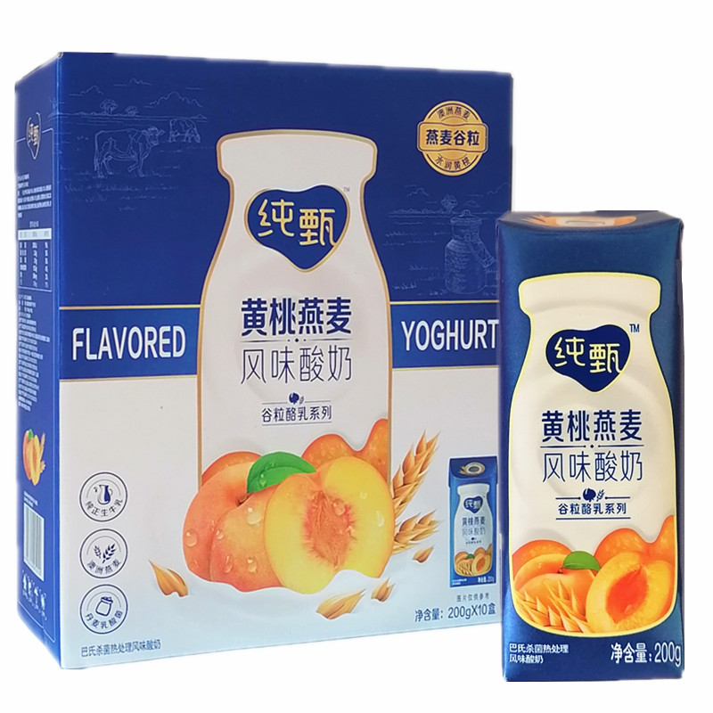 【券后价:34.8元】 蒙牛纯甄黄桃燕麦果粒谷粒风味酸奶 - 旺铺优品企业店