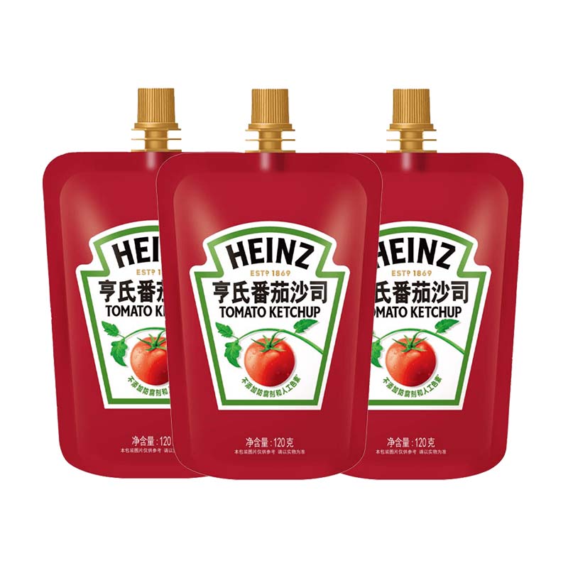 【券后价:7.9元】 【猫超包邮】亨氏番茄酱120g*3袋沙司番茄酱 - 天猫超市
