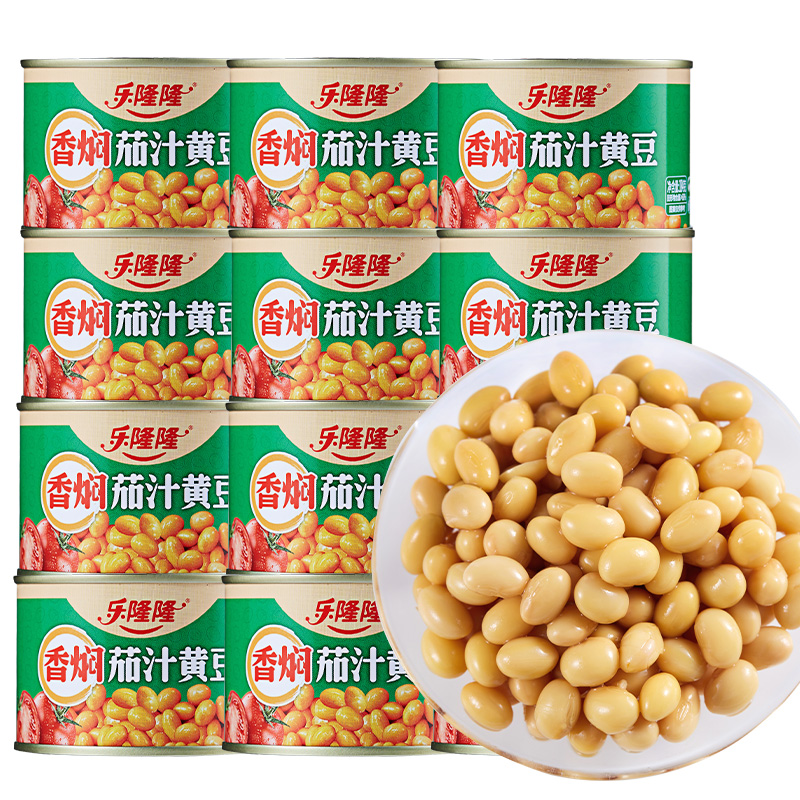 【券后价:14.8元】 乐隆隆香焖茄汁黄豆罐头184g*6罐 - lelolo乐隆隆旗舰店