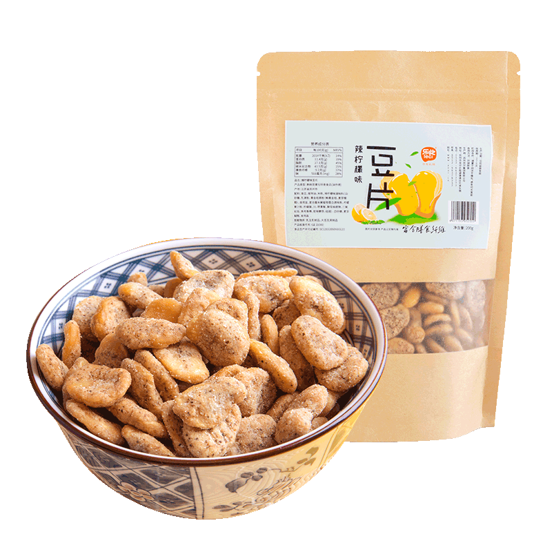 【券后价:6.9元】 【乐此】柠檬味豆片200g*3包 - 乐此食品旗舰店
