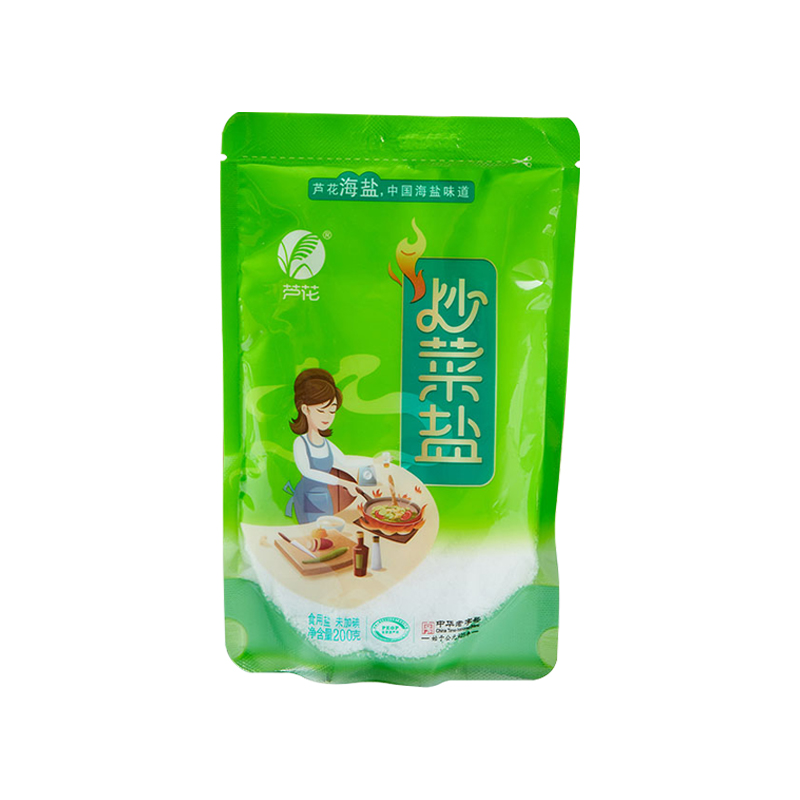 【券后价:9.9元】 【稳定签到】芦花海盐厨娘炒菜盐200g*8袋