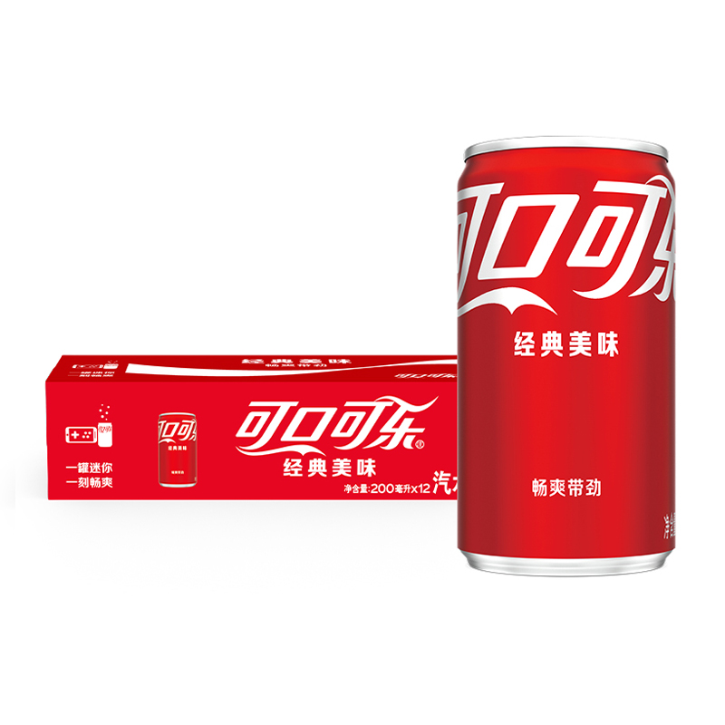 【券后价:18.5元】 可口可乐含汽饮料经典mini200ml*12罐 - 天猫超市