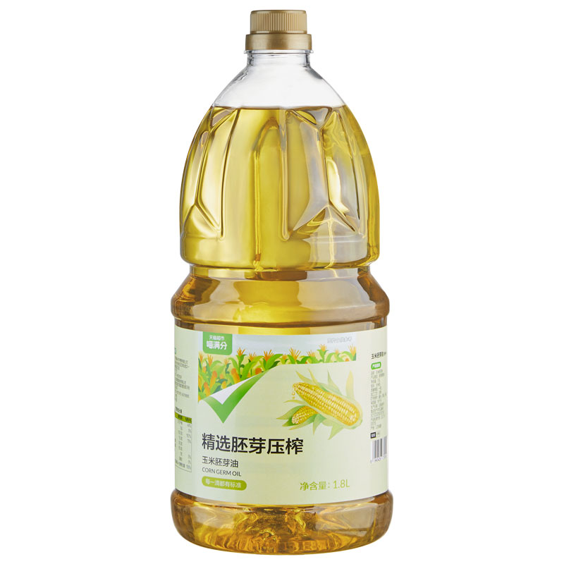 【券后价:44.8元】 【拍2件】喵满分玉米油1.8L玉米胚芽油 - 天猫超市
