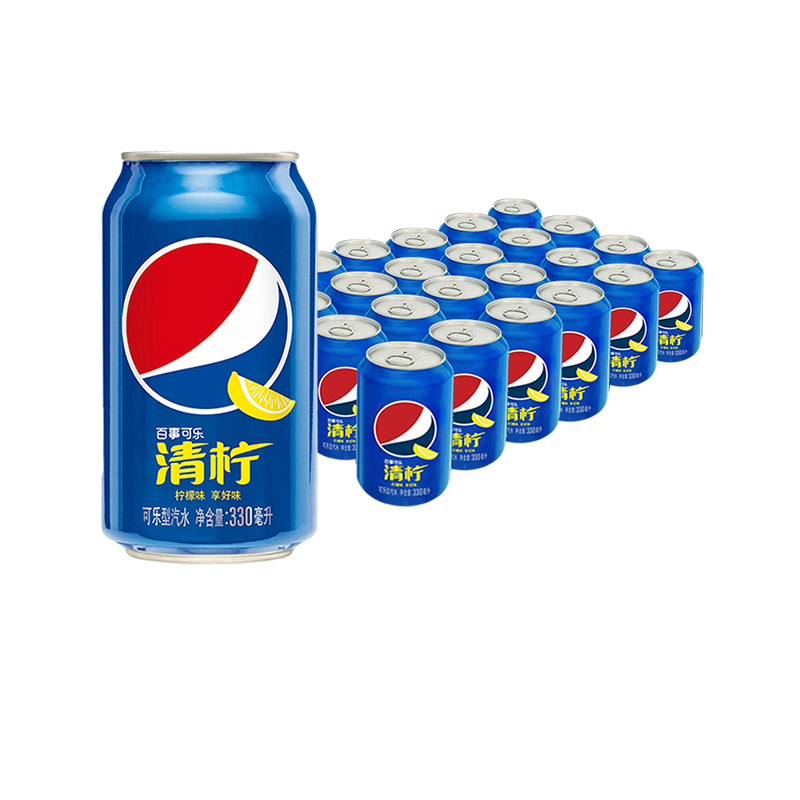 【券后价:34.9元】 百事可乐清柠味汽水碳酸饮料330ml*24罐 - 天猫超市