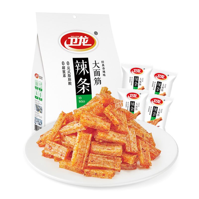 【券后价:7.7元】 卫龙辣条大面筋香辣味312g*1袋12包 - 天猫超市