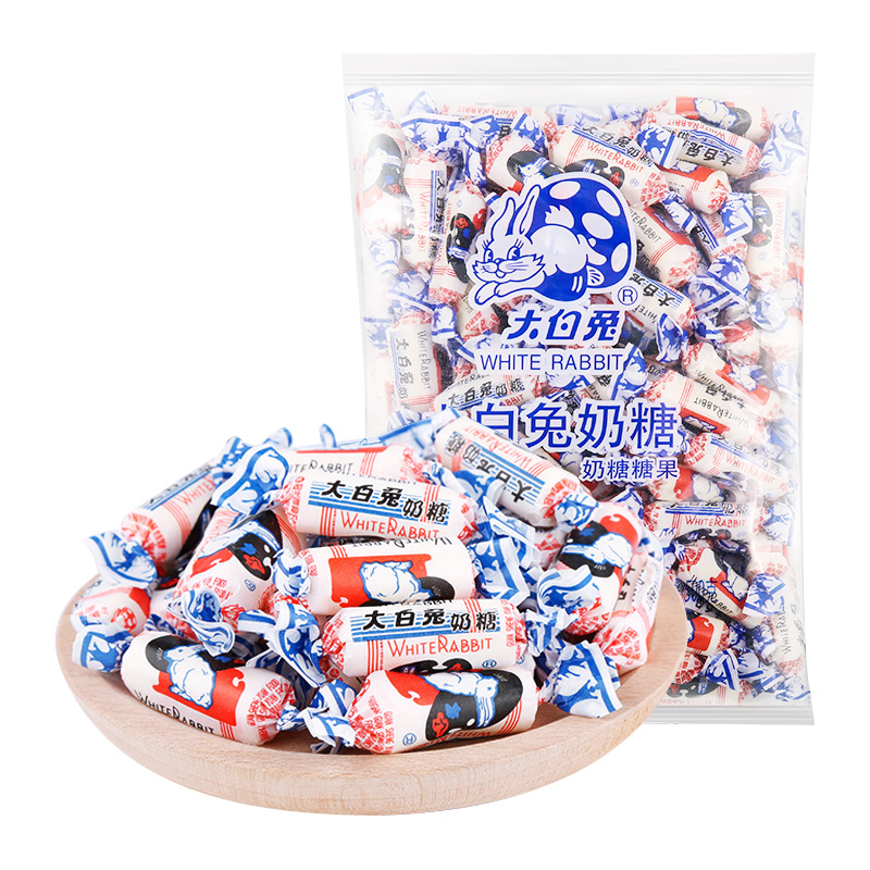 【券后价:24.8元】 【包邮】大白兔原味奶糖糖果散称500g/袋 - 天猫超市