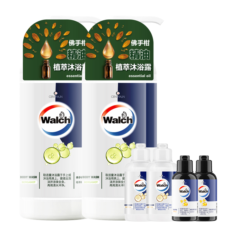 【券后价:44.9元】 【威露士】佛手柑沐浴露600ml*2瓶+小样4瓶 - 天猫超市