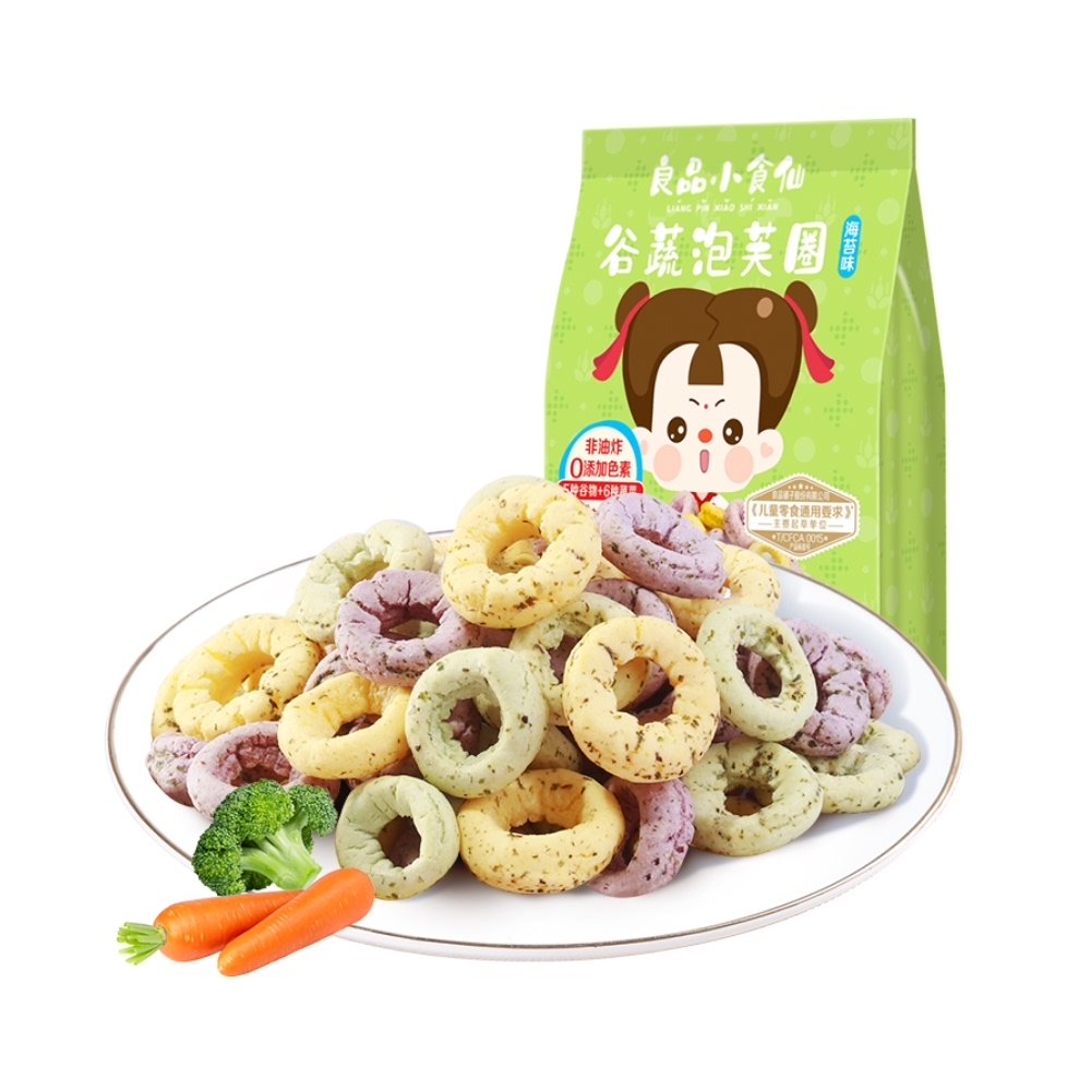 【券后价:0.9元】 部分0元！良品铺子小食仙谷蔬泡芙圈