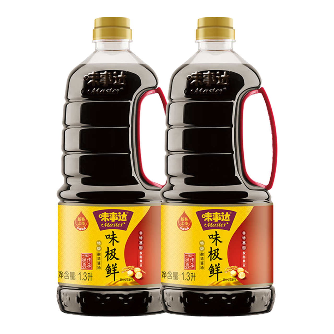 【券后价:29.9元】 味极鲜特级酱油黄豆酿造非转基因生抽1.3L*2 - 天猫超市