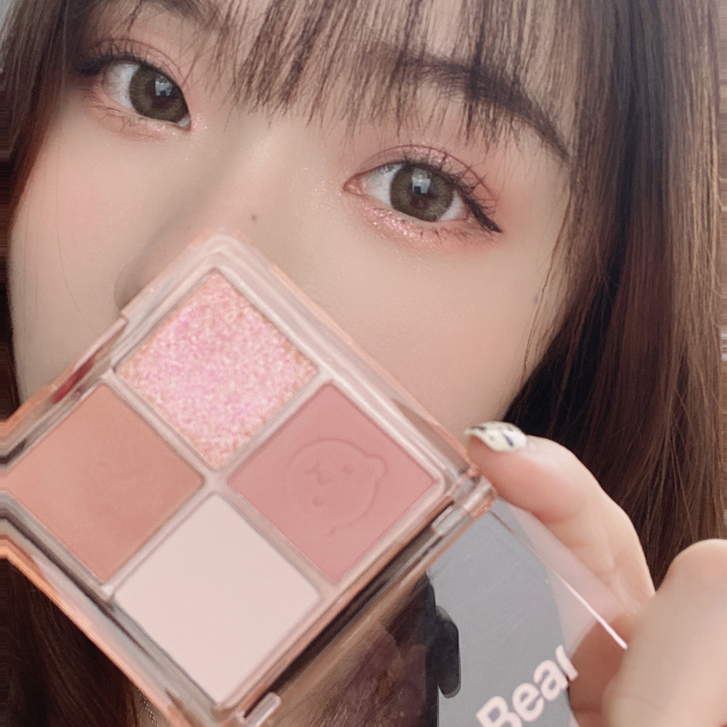 【券后价:49元】 【拍2件！】pinkbear皮可熊四色眼影盘共2件 - pinkbear旗舰店