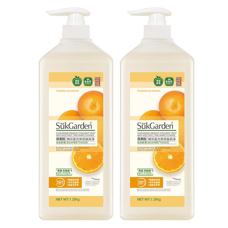【券后价:24.9元】 蔬果园食品级果蔬清洗剂800g*2 - sukgarden蔬果园旗舰店