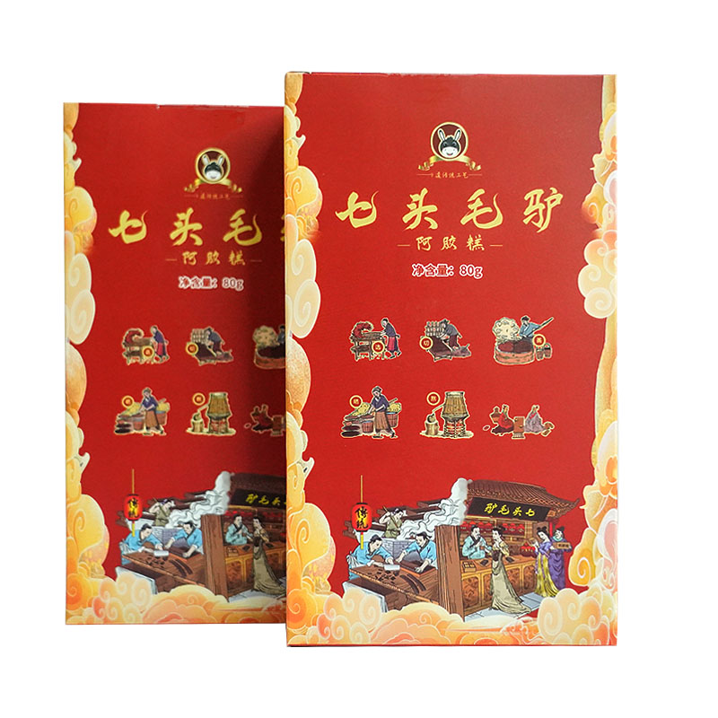 【券后价:12.9元】 【七头毛驴】即食阿胶糕80g*2盒 - 七头毛驴旗舰店