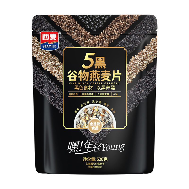【券后价:19.9元】 西麦五红黑混合谷物燕麦片0添加 - seamild西麦旗舰店