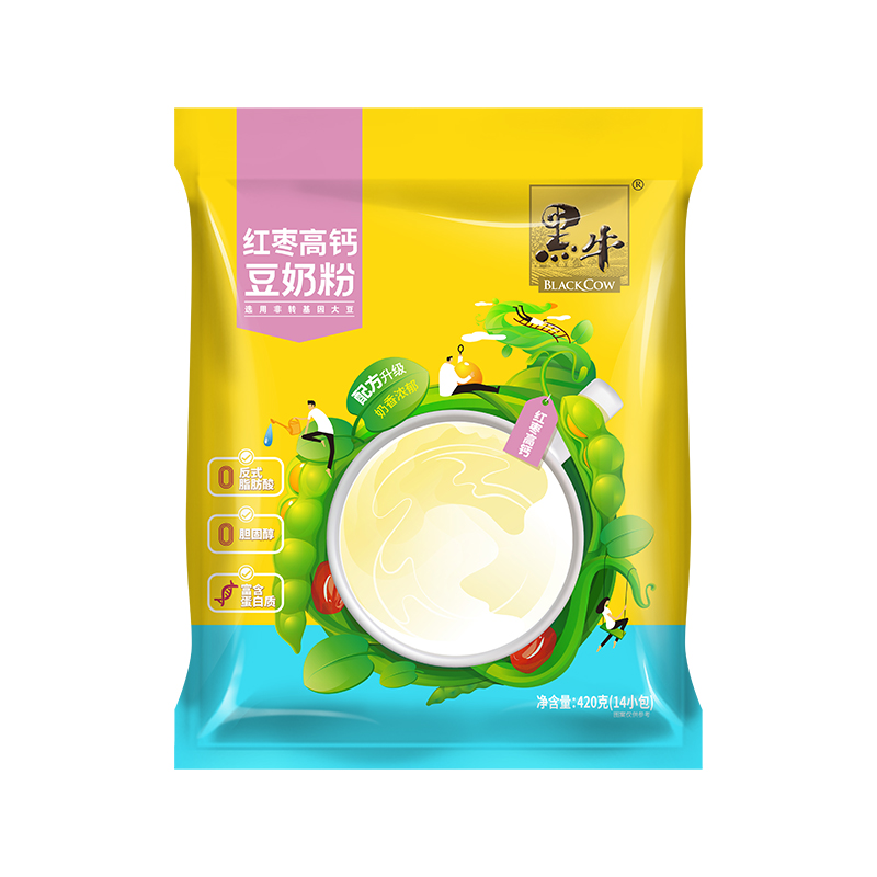 【券后价:19.9元】 【黑牛】高钙多维豆奶粉420gx2袋 - 黑牛旗舰店