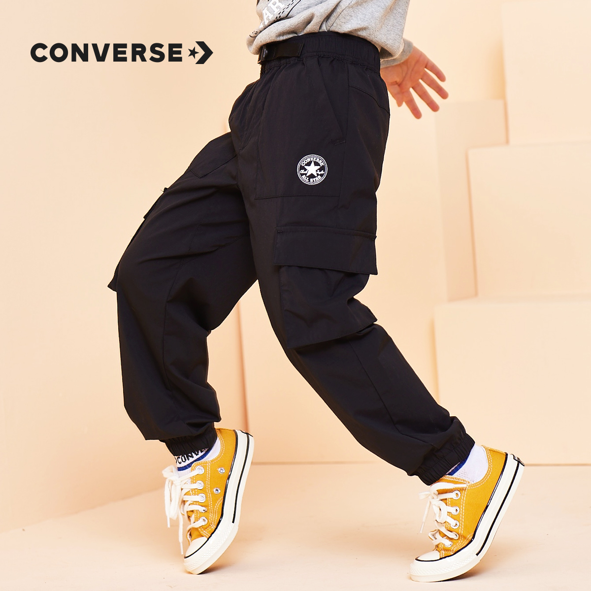 【券后价:147.2元】 【匡威】儿童运动休闲长卫裤 - converse童鞋旗舰店