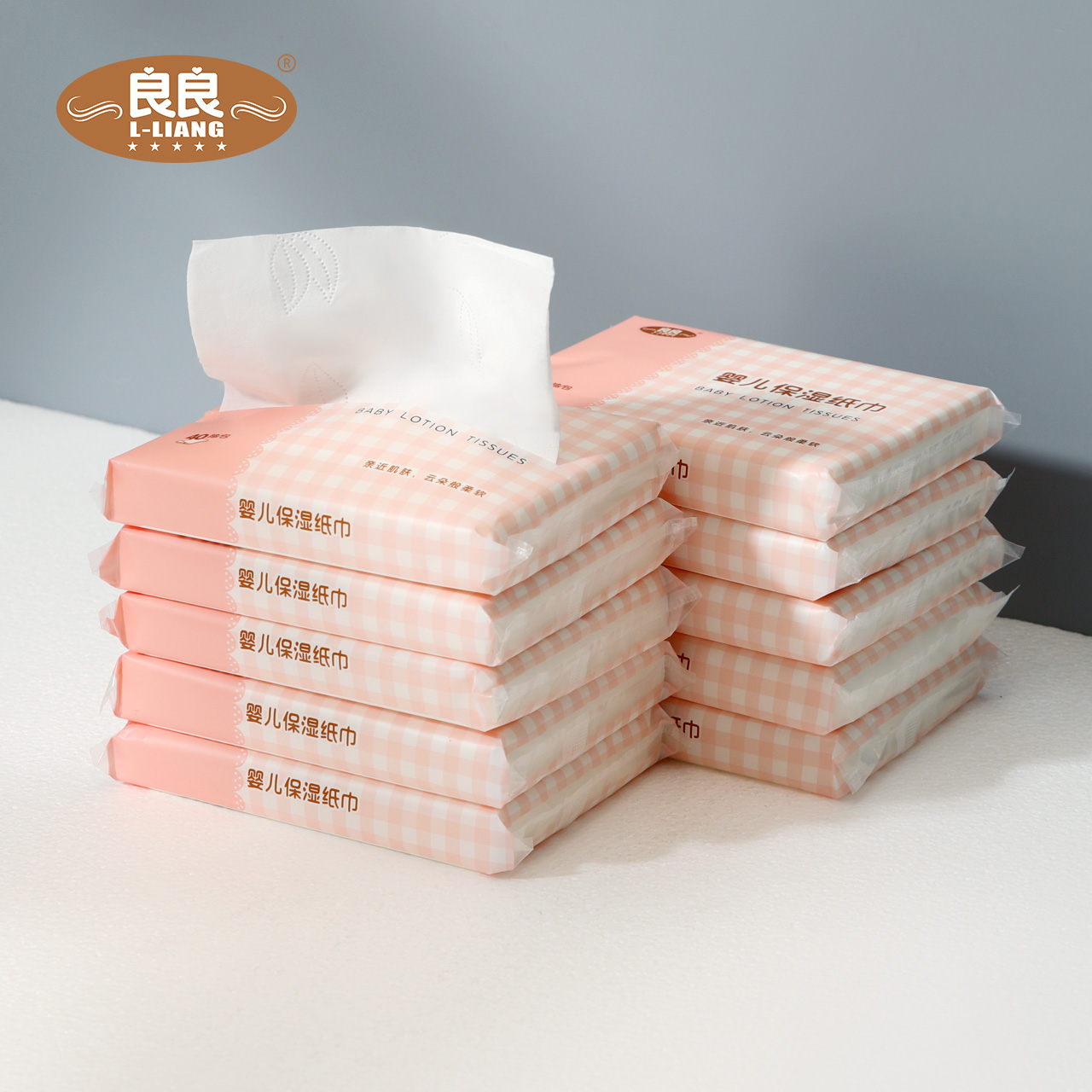 【券后价:14.9元】 良良婴儿柔纸巾云柔巾40抽*10包装 - 良良outlets店