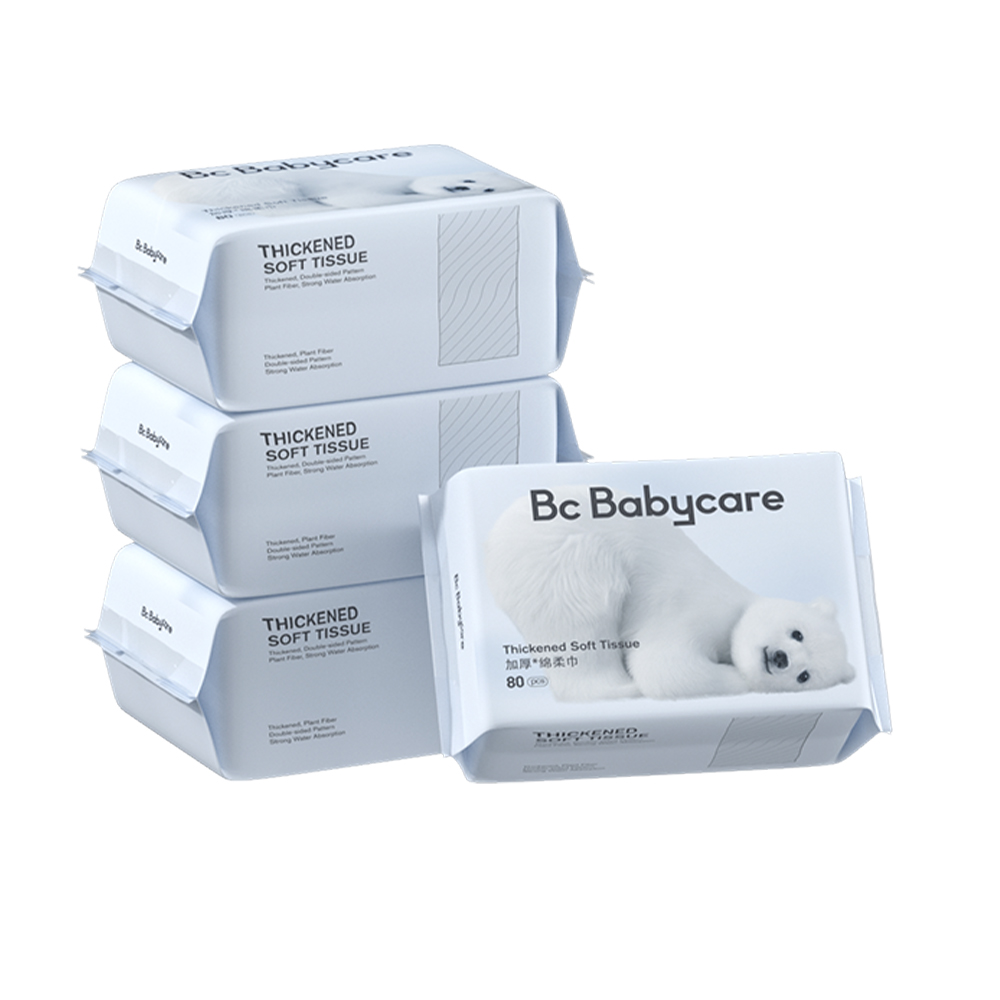 【券后价:47.9元】 babycare婴儿绵柔巾80抽*4包 - 天猫国际进口超市