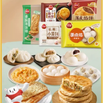 【券后价:29.6元】 【任选6件包邮】三全包点早餐豆沙包 - 三全食品官方旗舰店