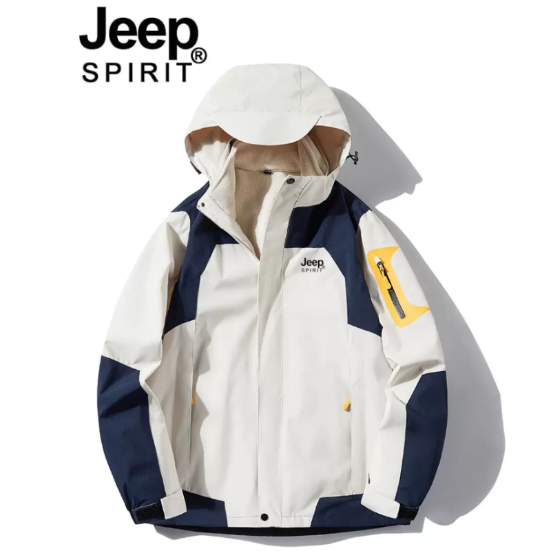 【券后价:79元】 JEEP冲锋衣男女款春秋薄款两件套 - JEEPSPIRIT花颜工厂店