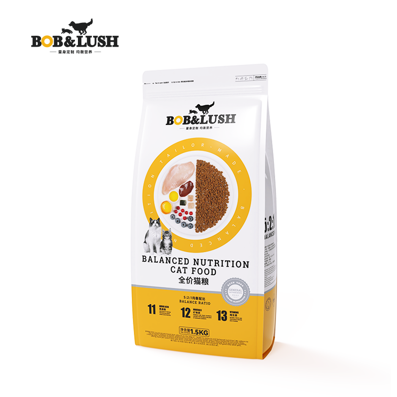 【券后价:9.9元】 【白菜价】boblush旗舰鸡肉全价成猫粮1.5kg - boblush旗舰店
