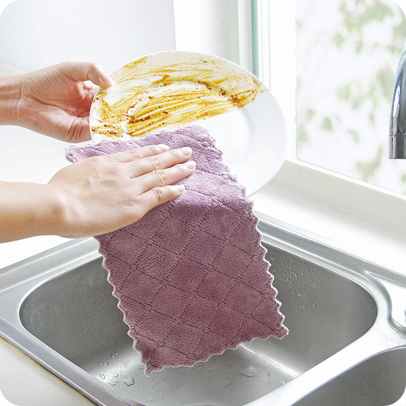 【券后价:9元】 吸水不沾油抹布洗碗布厨房专用加厚不掉毛