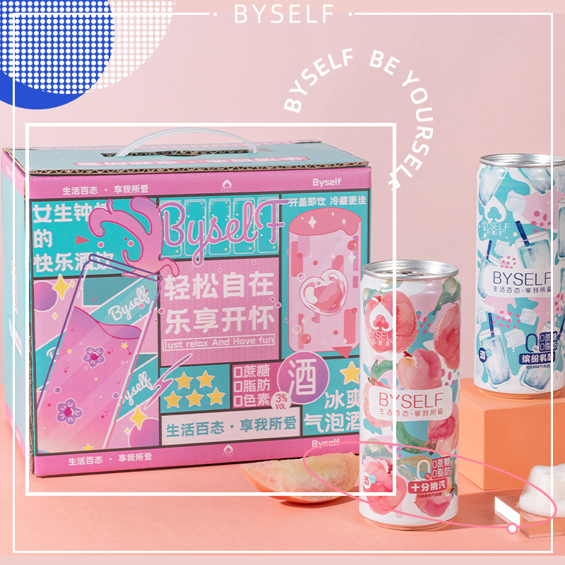 【券后价:9.9元】 【百晓芙】无糖苏打气泡酒*3罐 - BYself旗舰店