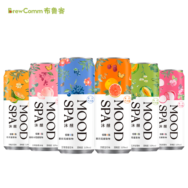 【券后价:9.9元】 MOODSPA沐醺果汁起泡酒6瓶 - brewcomm旗舰店